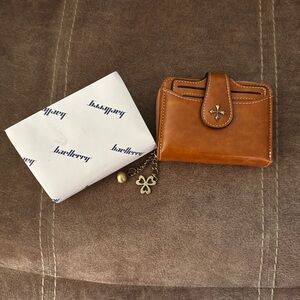 Baellerry Brown Leather Wallet with Star Charm